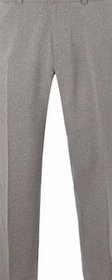 Bhs Mens Mid Grey Regular Fit Flat Front Trousers,