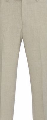 Bhs Mens Stone Linen Look Regular Fit Trousers,