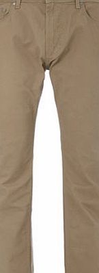 Bhs Mens Taupe Twill Jeans with Stretch, Cream
