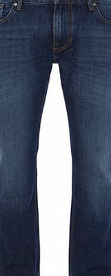 Bhs Mens Trait Mid Blue Slim Fit Jeans, Blue