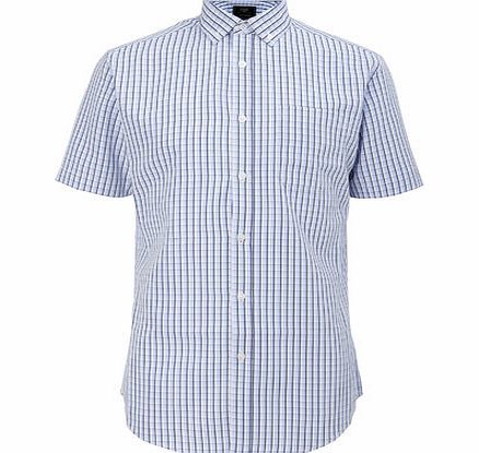 Bhs Mini Check Shirt, Blue BR51C17FBLU