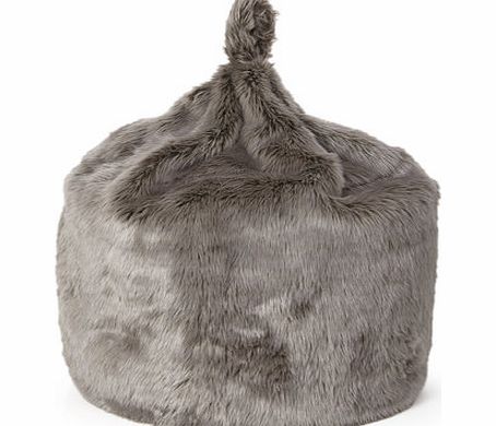 Bhs Mink Luxury Faux Polar Fur Bean Bag, mink