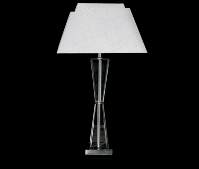 bhs Mirrored slat table lamp