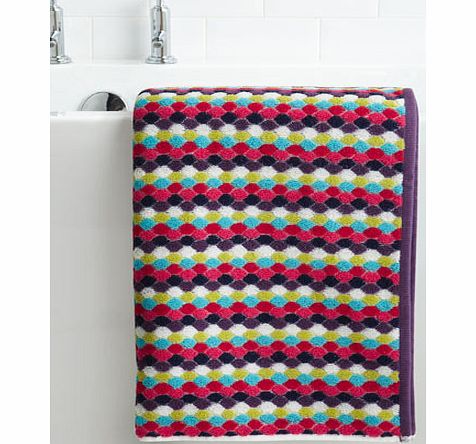 Bhs Multi honeycomb bath towel, bright white