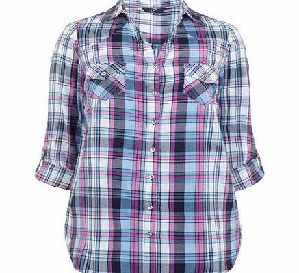 Bhs Navy Check Shirt, navy 12613720249