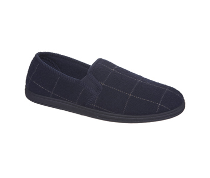 bhs Navy checked slippers