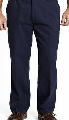 Bhs Navy Great Value Side Elastic Chinos, Blue
