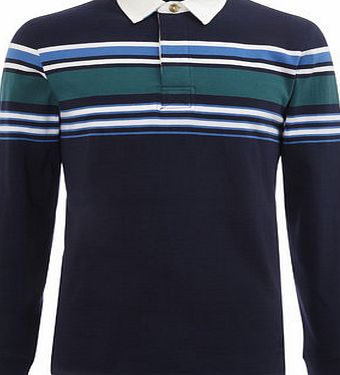 Bhs Navy Stripe Rugby Shirt, Blue BR54P03GNVY