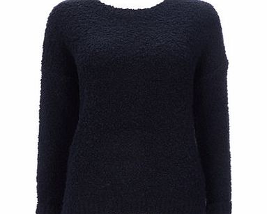 Bhs Navy Textured Jumper, navy 12035160249