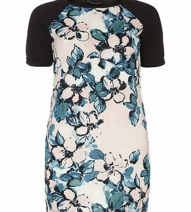 Bhs Nude Floral Front Raglan Tunic, nude 19130493150