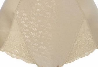 Bhs Nude Jacquard and Lace Medium Control Shaping