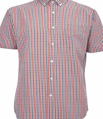 Bhs Orange Checked Soft Touch Shirt, Orange