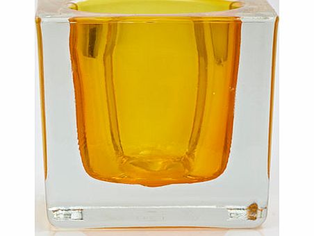 Bhs Orange cube tea light holder, orange 30908964796