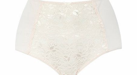 Bhs Pale Pink Floral Lace Full Brief Knicker, pale