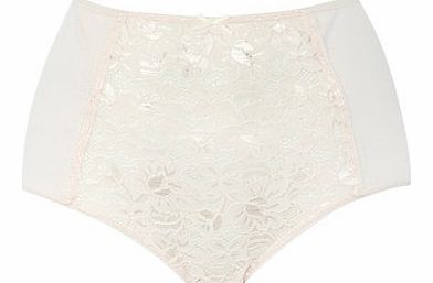 Pale Pink Floral Lace Full Brief, pale pink