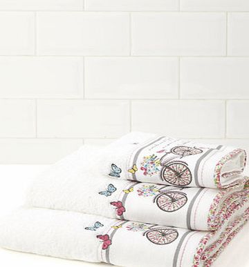 Bhs Pastel multi Bike Embroidery Towels, pastel