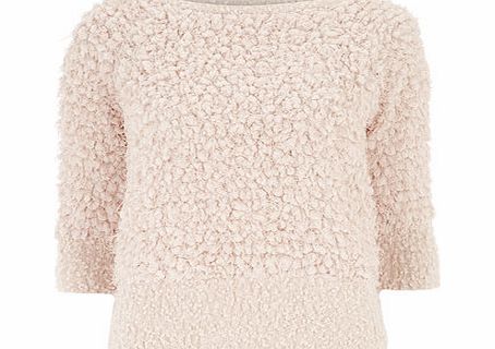 Bhs Peach Shaggy Knit Jumper, pink 19126430528
