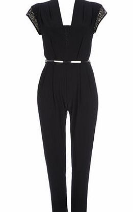 Bhs Petite Black Lace Jumpsuit, black 12034698513