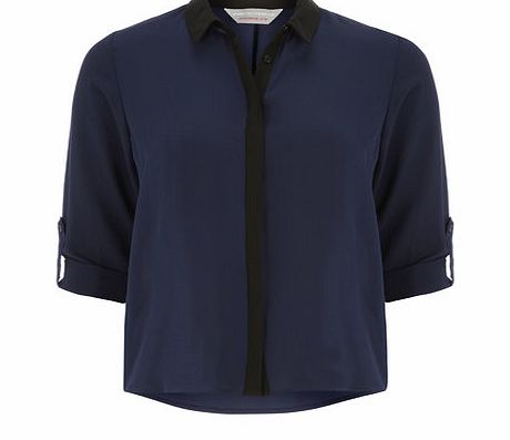 Bhs Petite Colour Block Shirt, blue 19128001483