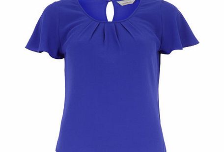 Bhs Petite Flutter Sleeve Top, purple 19128470924
