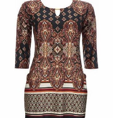 Bhs Petite Paisley Trim Tunic, multi 12034209530
