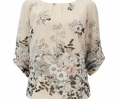 Bhs Petite Pink Floral Print Top, pale pink