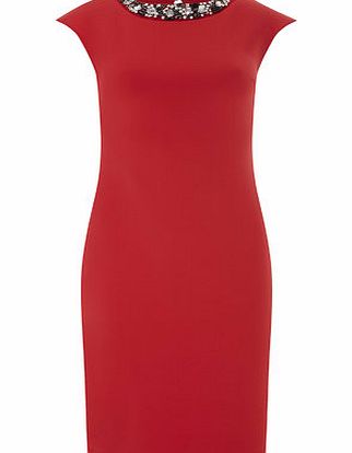 Bhs Petite Red Column Pencil Dress, red 19126823874