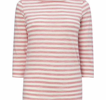 Bhs Pink 3/4 Sleeve Stripe, pink 2424450528
