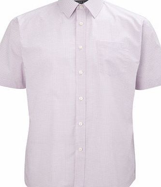 Bhs Pink and Grey Gingham Check Regular Fit Short