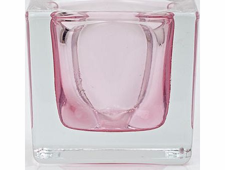 Pink cube tea light holder, pink 30908960528