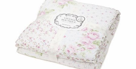 Pink frill vintage bedspread, pink 1867230528