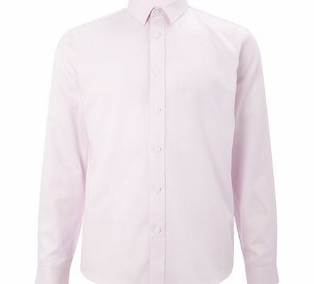 Bhs Pink Herringbone Slim Shirt, Dark Pink BR66C34GPNK