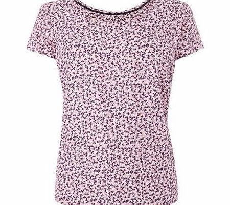 Bhs Pink Print Woven Tee, pink 3391730528