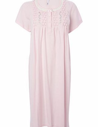 Bhs Pink Short Sleeve Embroidered Tradational