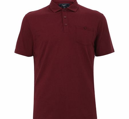 Bhs Plain Jersey Polo Top, BURGUNDY BR52J02GRED