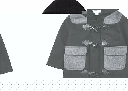 Bhs Pumpkin Patch Boys Black Duffel Coat, black