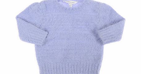Bhs Pumpkin Patch Girls Blue Fluffy Jumper, blue