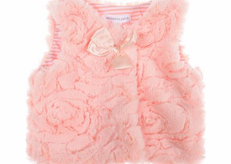 Bhs Pumpkin Patch Girls Pink Fluffy Gilet, pink