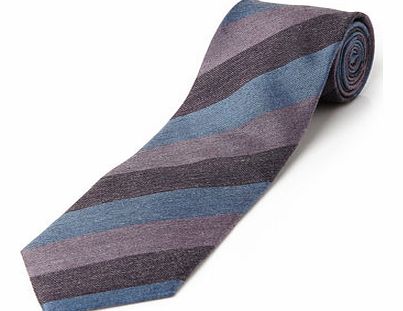 Bhs Purple and Blue Stripe Tie, Purple BR66V03EPUR