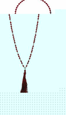 Bhs Purple Bead And Tassel Necklace, purple