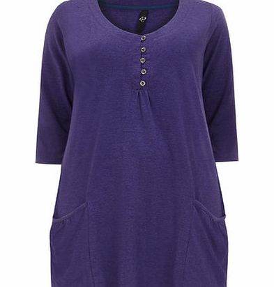 Bhs Purple Button Pocket Tunic, purple 12611760924