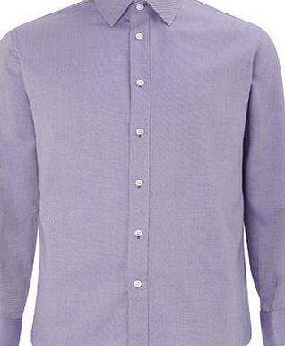 Purple Twill Double Cuff Point Collar Shirt,
