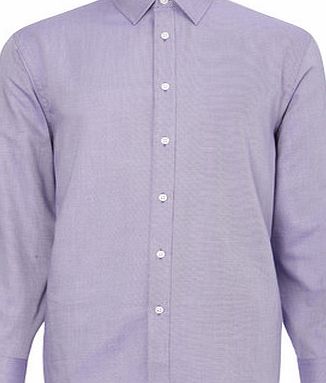 Purple Twill Point Collar Shirt, Purple