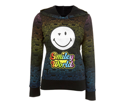 Rainbow smiley hoodie