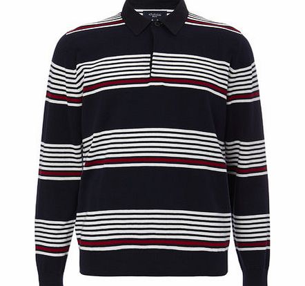 Bhs Red and Navy Fine Stripe Rugby, NAVY BR53C05GRED