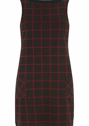 Bhs Red Check Pinafore Dress, red 19129323874