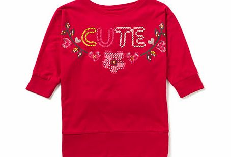 Bhs Red Cute Stitch Batwing, red 9258853874