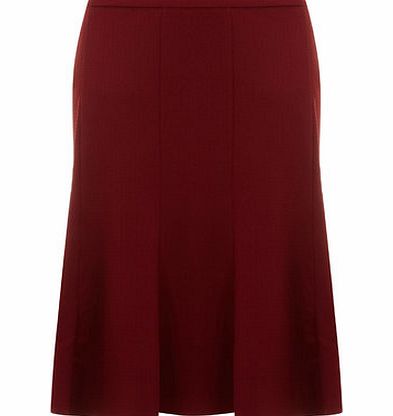 Bhs Red Flippy Textured Skirt, red 12610193874