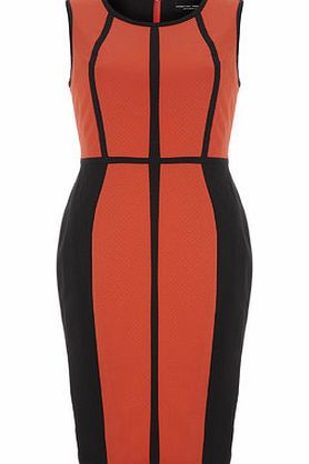 Bhs Red Taped Textured Pencil Dress, red 19127103874
