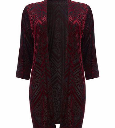 Bhs Red Textured Print Cover Up, red 12035073874